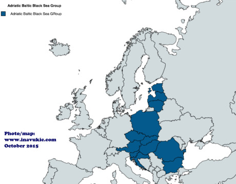 La disposizione geografica dei paesi interessati dalla Adriatic – Baltic – Black Sea initiative