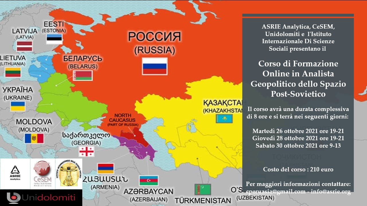 Corso online in Analista Geopolitico dello spazio post-Sovietico
