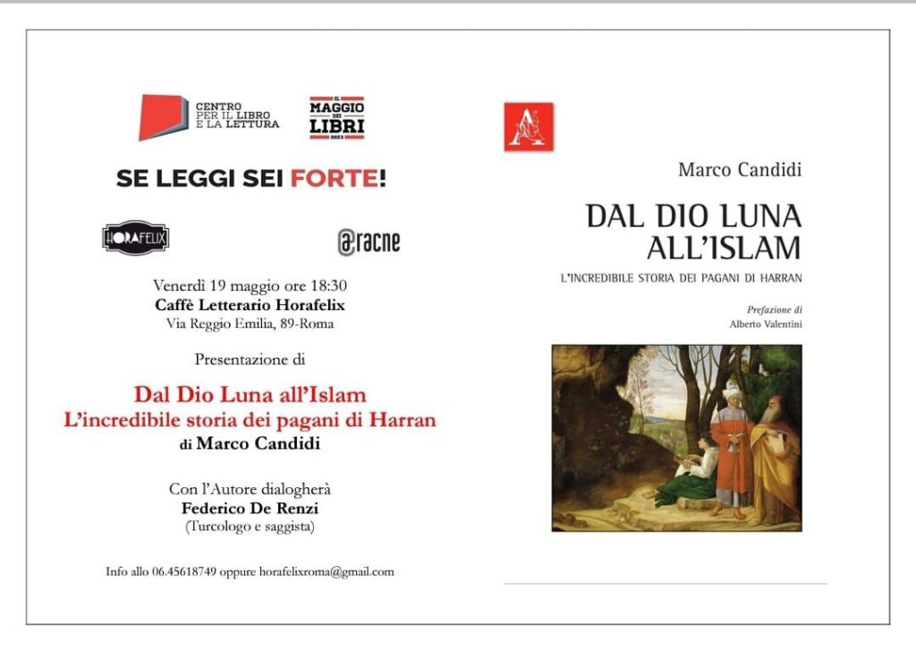 #SaveTheDate | Venerdì 19 maggio 2023 18h30 A Roma | Presentazione libro “Dal Dio Luna all’Islam